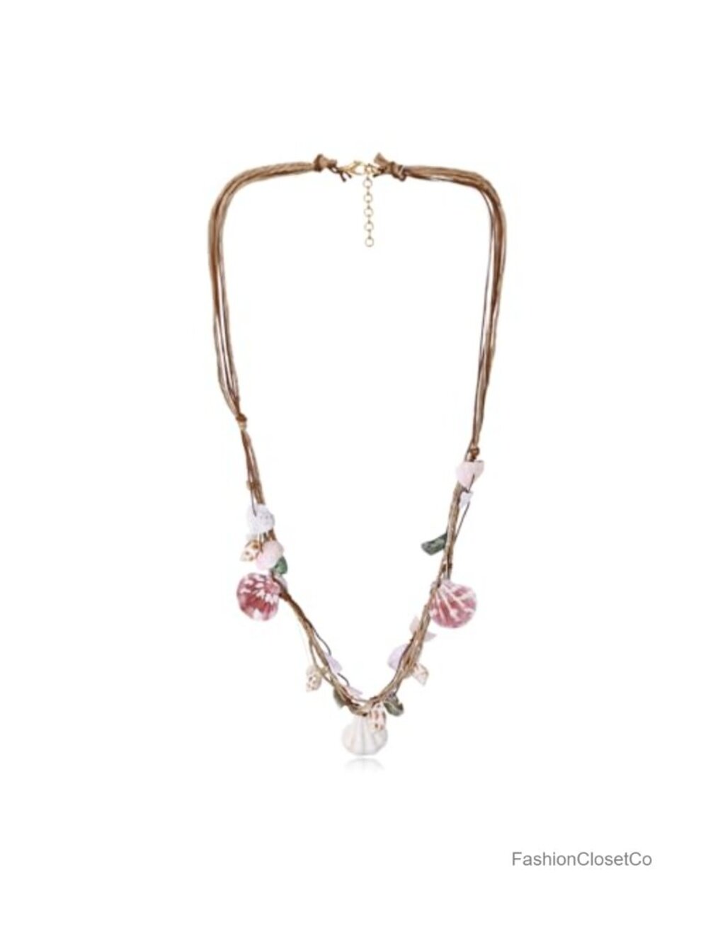 Boho Shell Necklace for Women Starfish Charm Layered Beach Jewelry